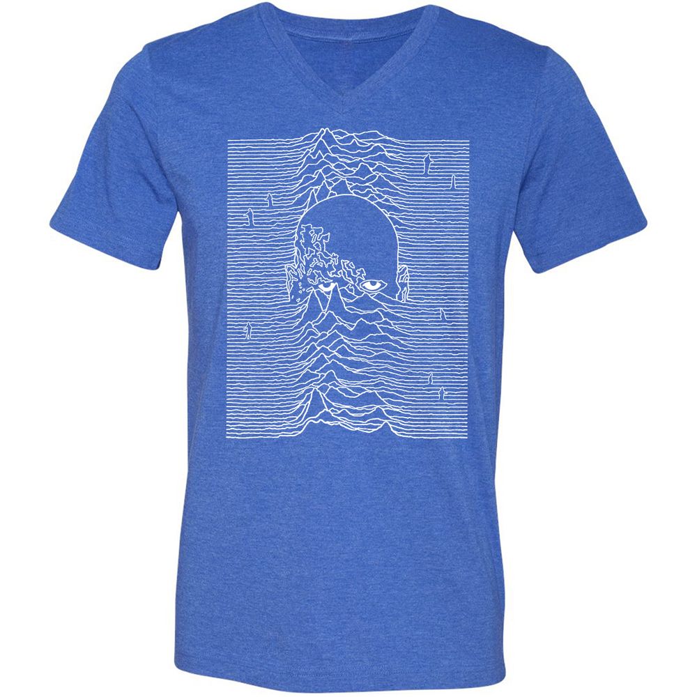 Unisex V-Neck T-Shirt - K6BHUPZK - Heather True Royal - 14