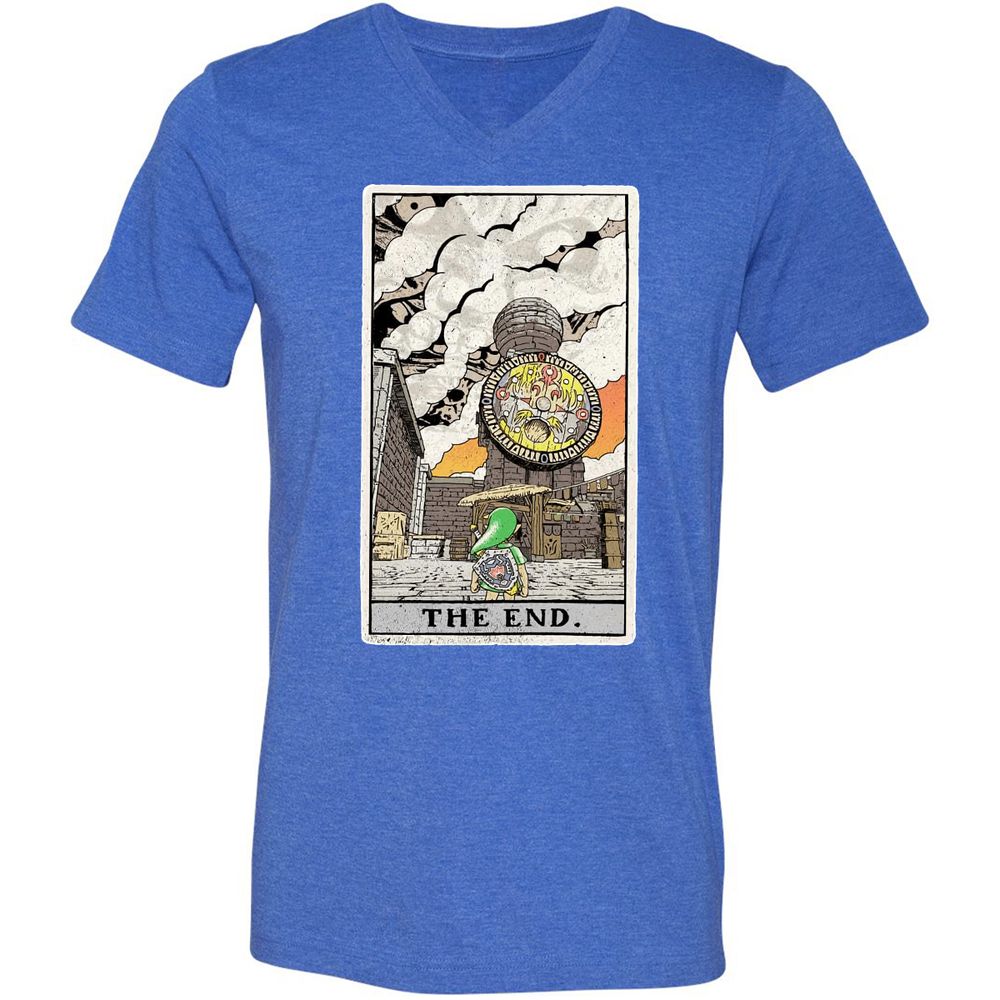 Unisex V-Neck T-Shirt - VERU62MJ - Heather True Royal - 14