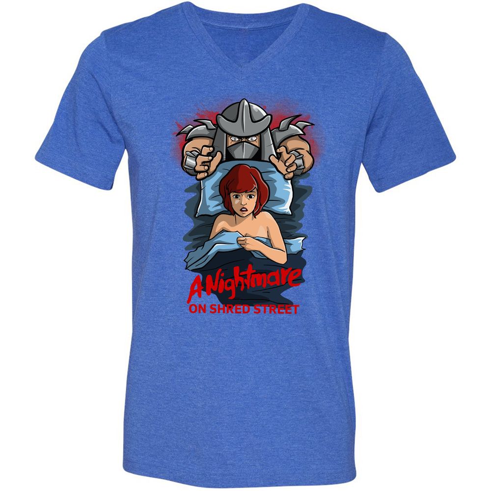 Unisex V-Neck T-Shirt - QJRTN22J - Heather True Royal - 14