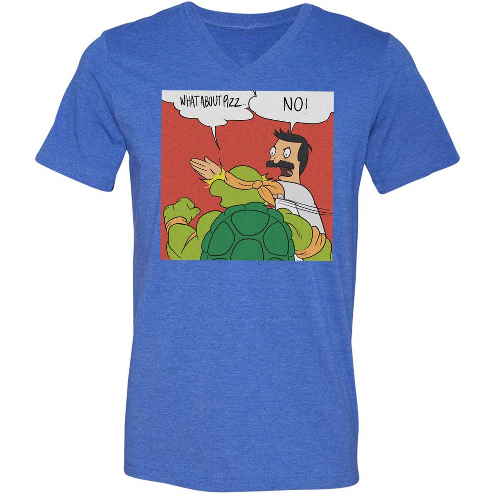 Unisex V-Neck T-Shirt - EDMT4NVF - Heather True Royal - 14