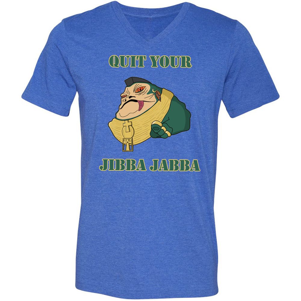 Unisex V-Neck T-Shirt - VLTF39YF - Heather True Royal - 14