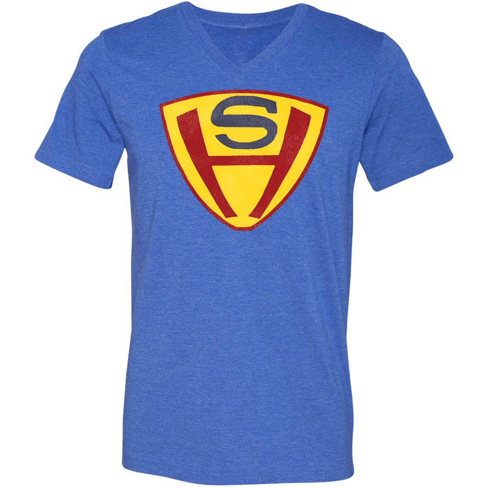 Unisex V-Neck T-Shirt - EDFF33LW - Heather True Royal - 14