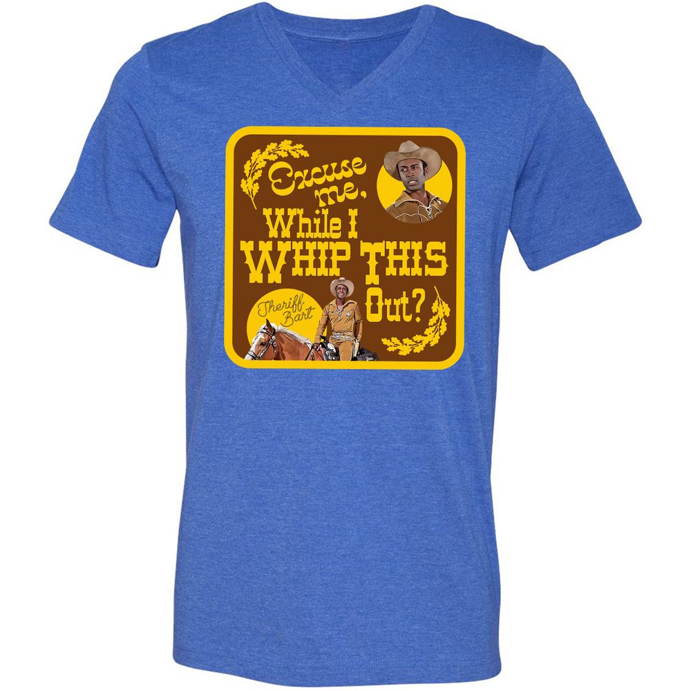 Unisex V-Neck T-Shirt - 3T2ERNYE - Heather True Royal - 14