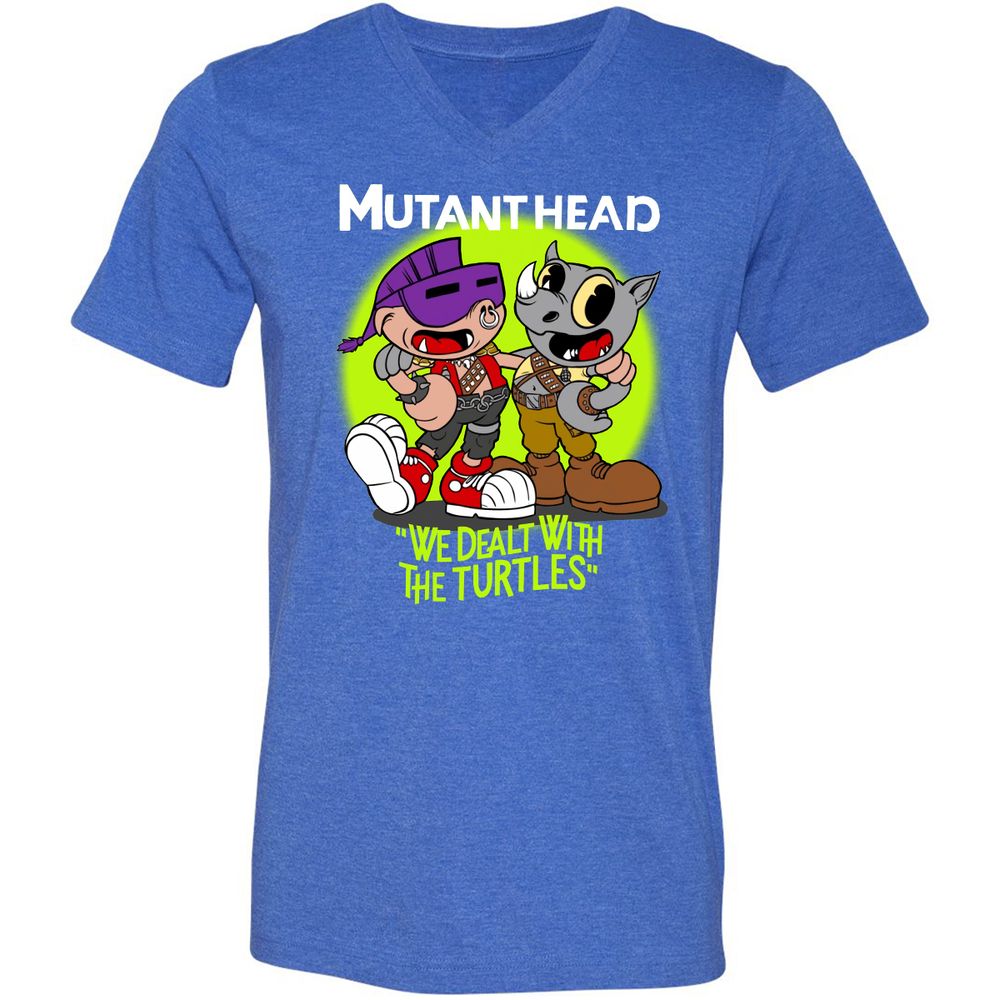 Unisex V-Neck T-Shirt - FA8LTXUK - Heather True Royal - 14