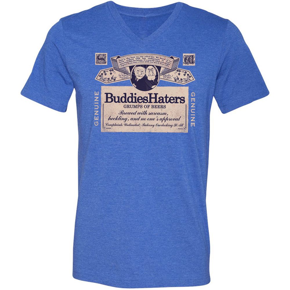 Unisex V-Neck T-Shirt - T6VUDP3H - Heather True Royal - 14