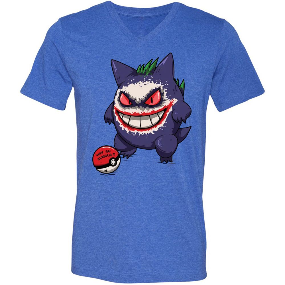 Unisex V-Neck T-Shirt - R7ZX8CL3 - Heather True Royal - 14