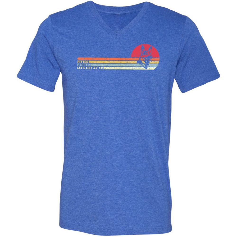 Unisex V-Neck T-Shirt - NK9V5LD3 - Heather True Royal - 14