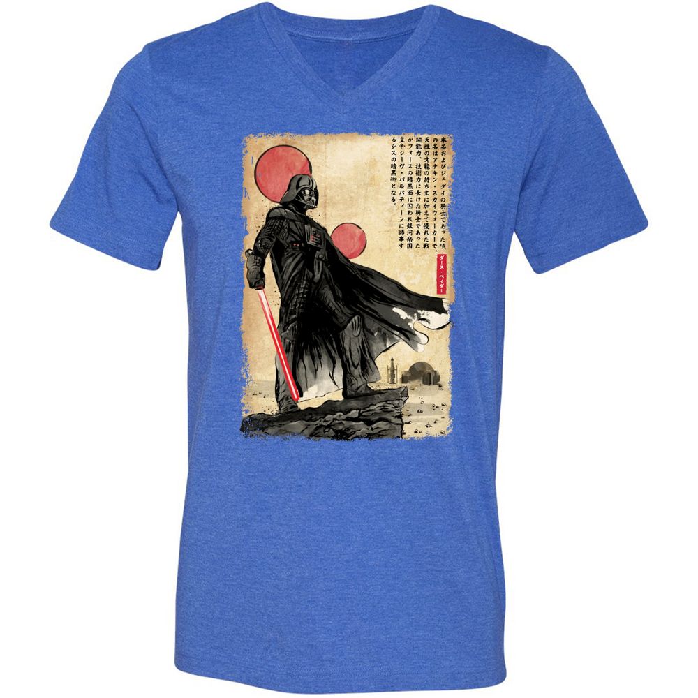 Unisex V-Neck T-Shirt - 9863N7FT - Heather True Royal - 14