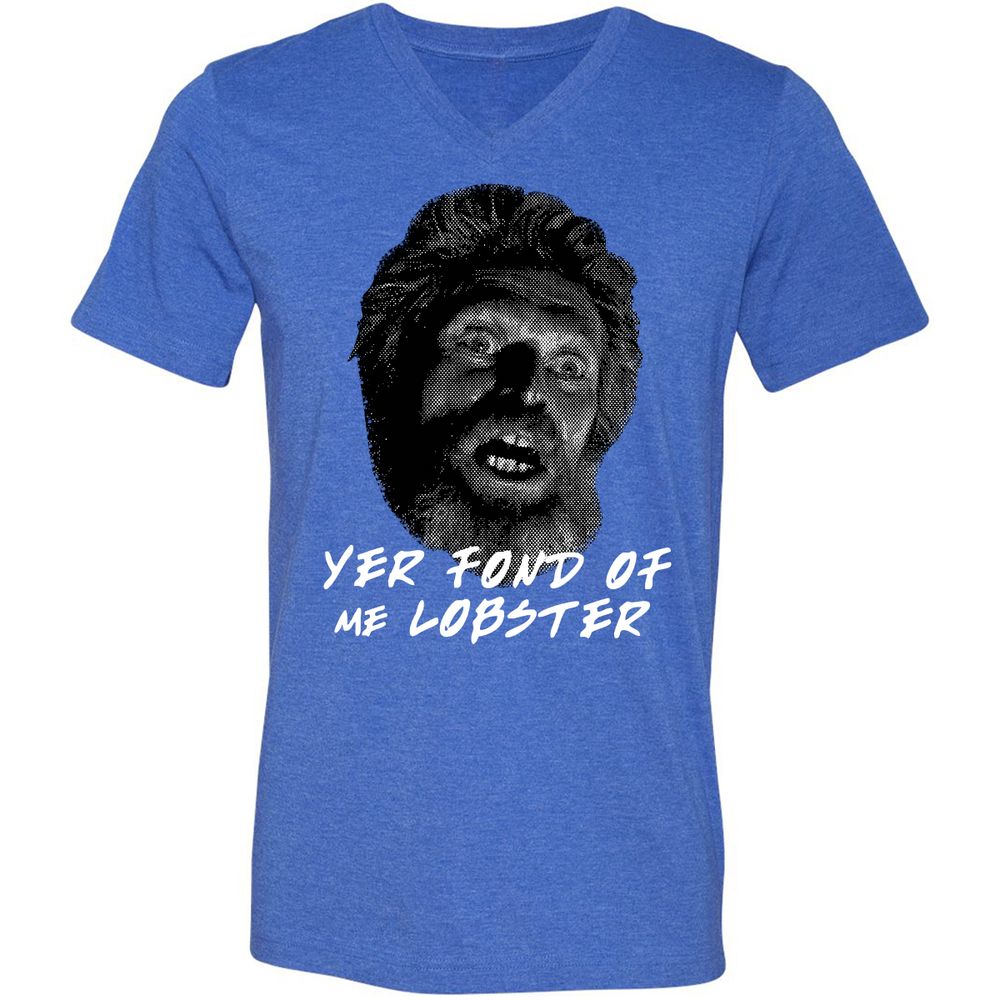 Unisex V-Neck T-Shirt - YQK4AUJL - Heather True Royal - 14