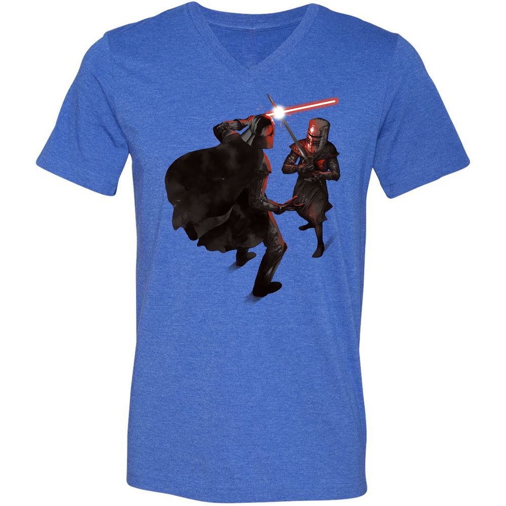 Unisex V-Neck T-Shirt - 16F16CUK - Heather True Royal - 14