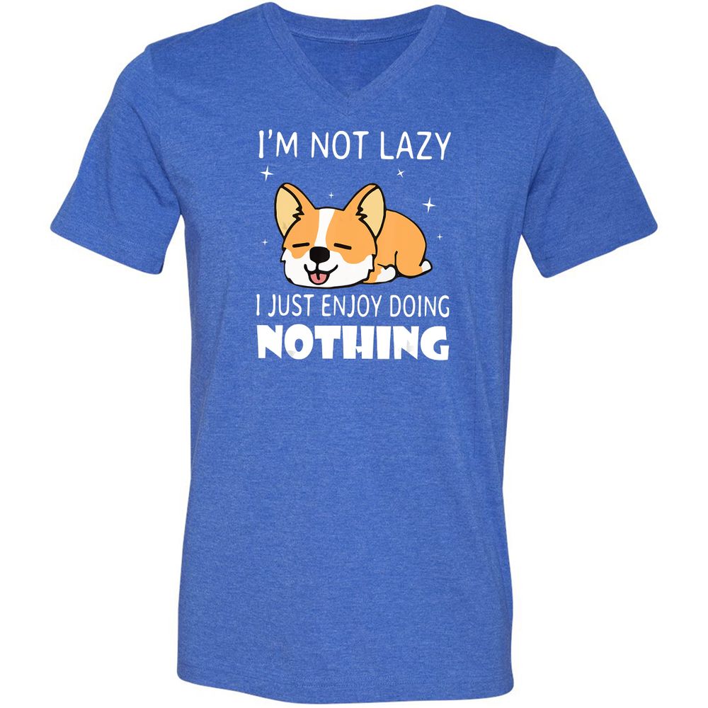 Unisex V-Neck T-Shirt - XENE263T - Heather True Royal - 14