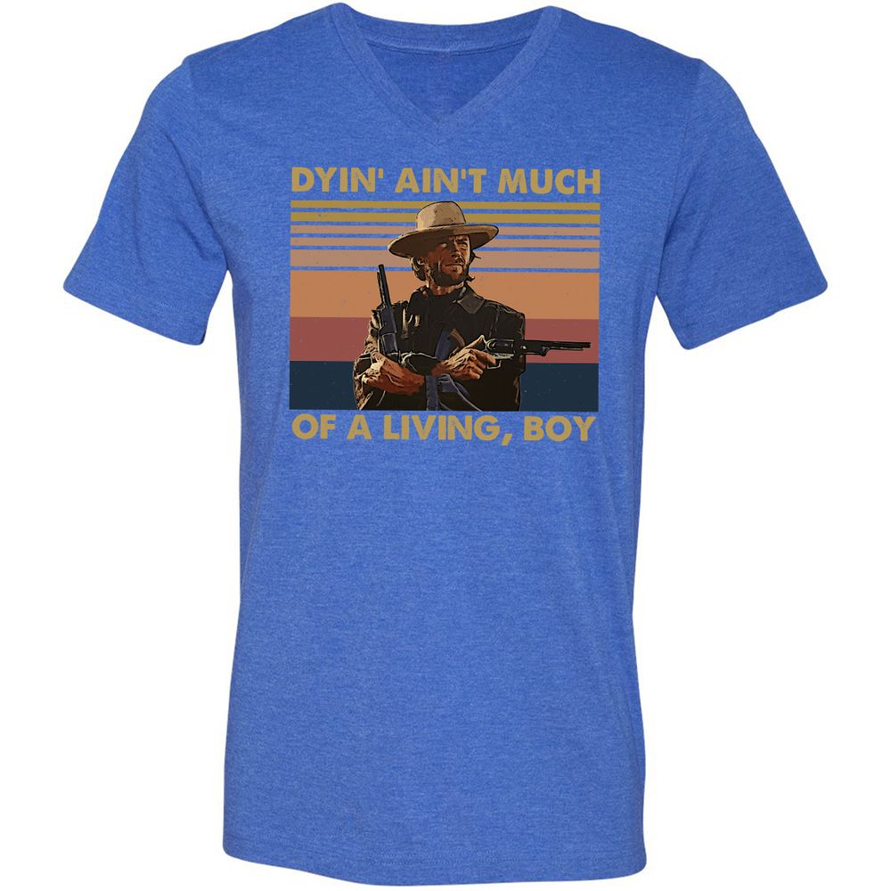 Unisex V-Neck T-Shirt - 2ZWNTPCW - Heather True Royal - 14