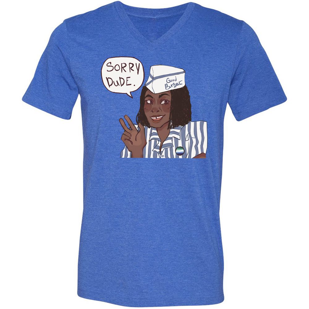 Unisex V-Neck T-Shirt - GDRYEMTK - Heather True Royal - 14