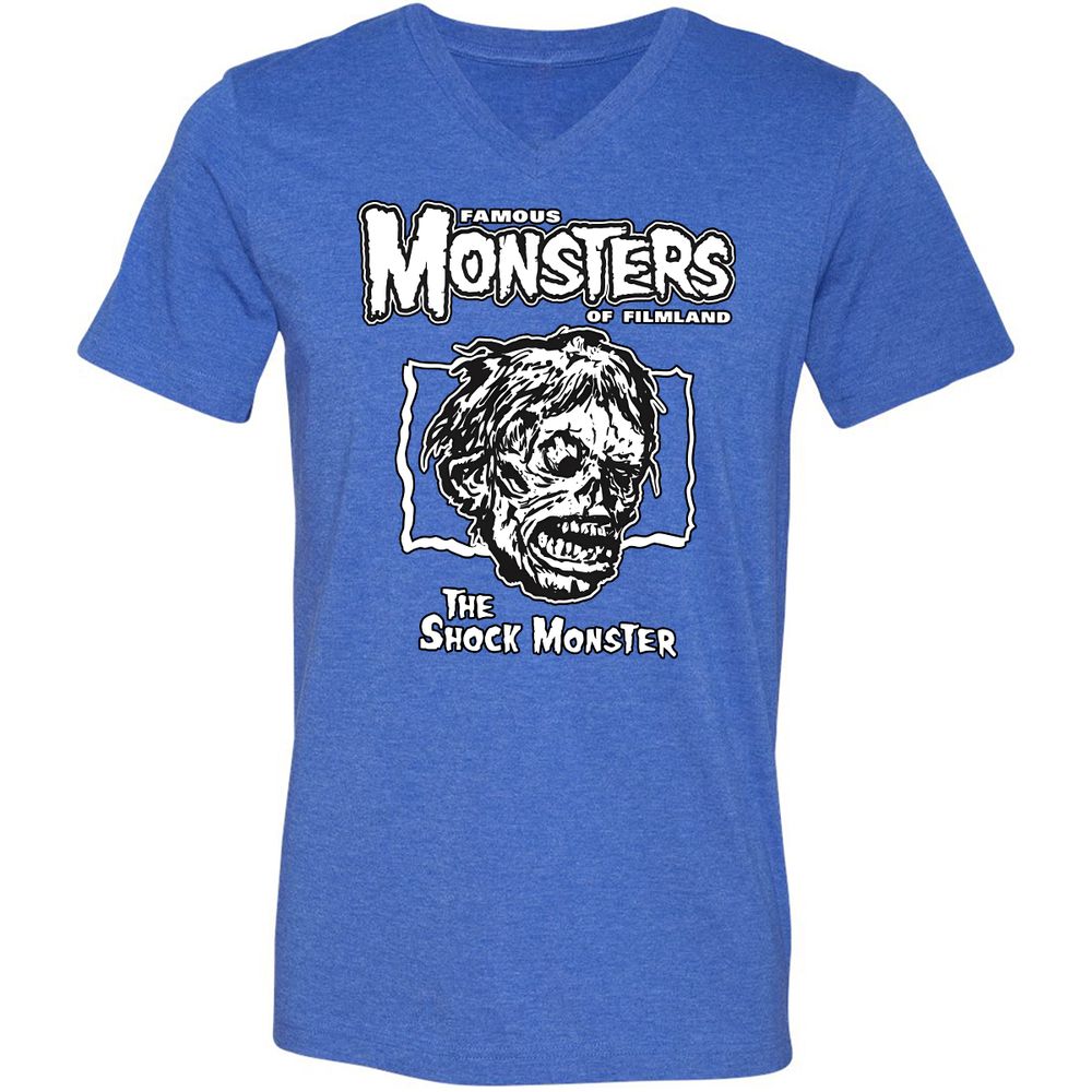 Unisex V-Neck T-Shirt - EKHLPCPA - Heather True Royal - 14