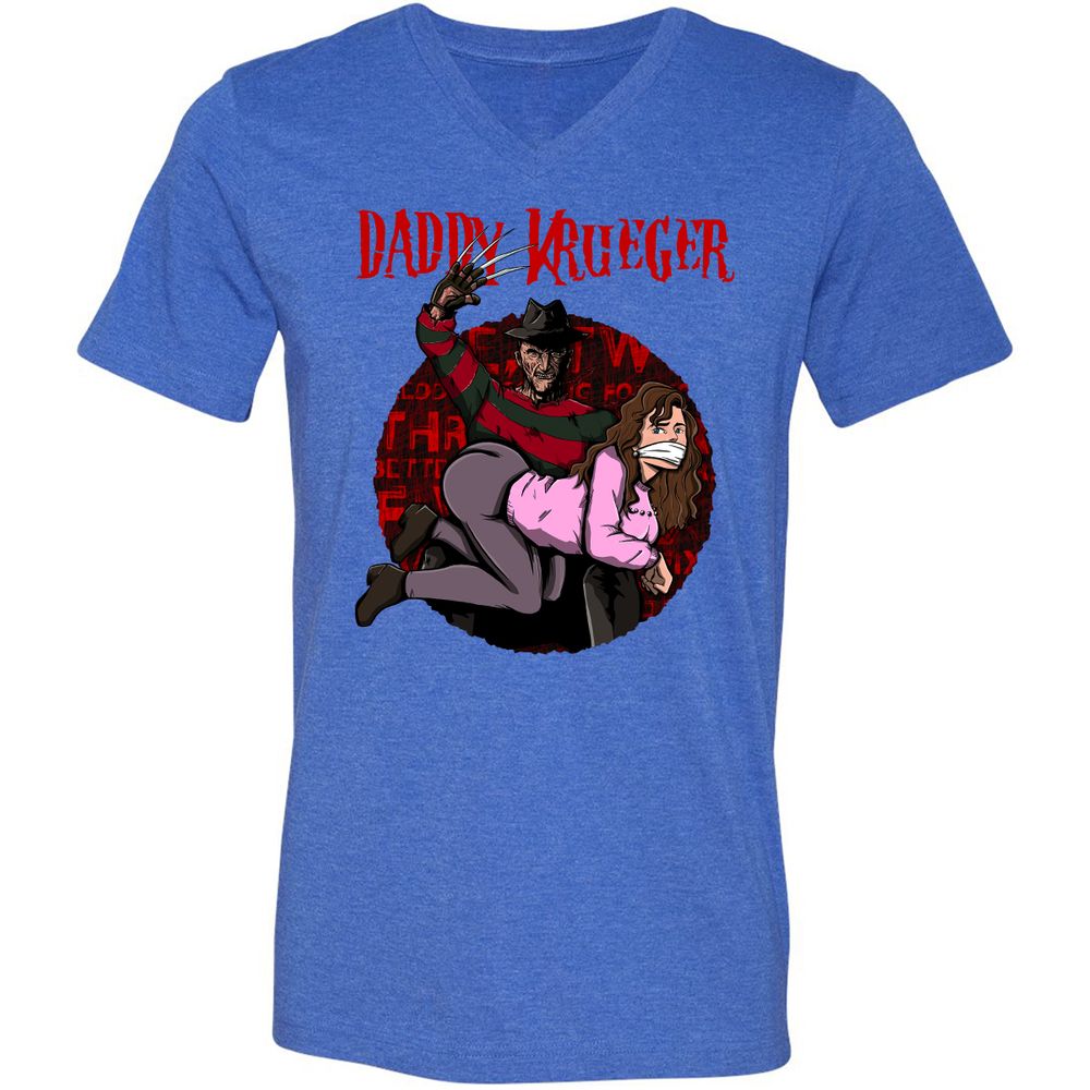 Unisex V-Neck T-Shirt - YPP7BFRF - Heather True Royal - 14