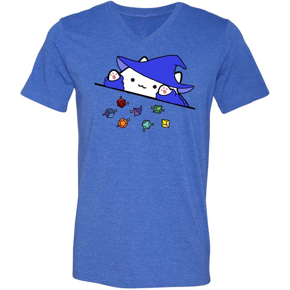 Unisex V-Neck T-Shirt - NXVJ2L23 - Heather True Royal - 14