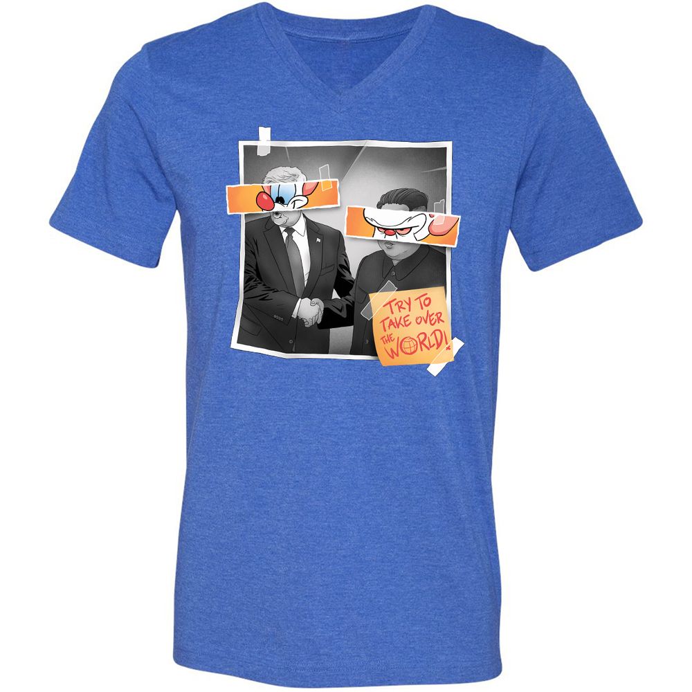 Unisex V-Neck T-Shirt - R3CK235M - Heather True Royal - 14