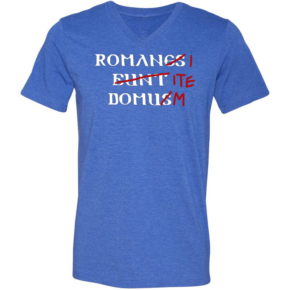 Unisex V-Neck T-Shirt - VDG69XFS - Heather True Royal - 14