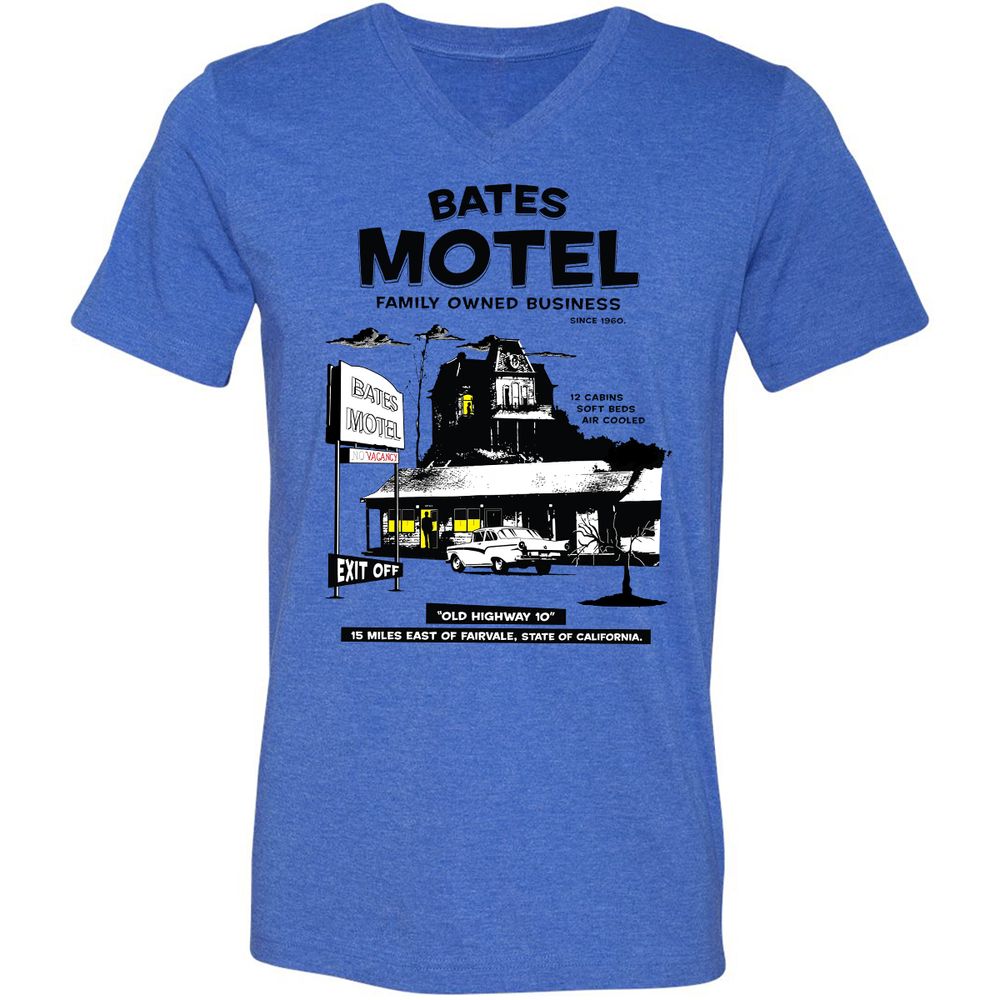 Unisex V-Neck T-Shirt - 4SB3V3FD - Heather True Royal - 14