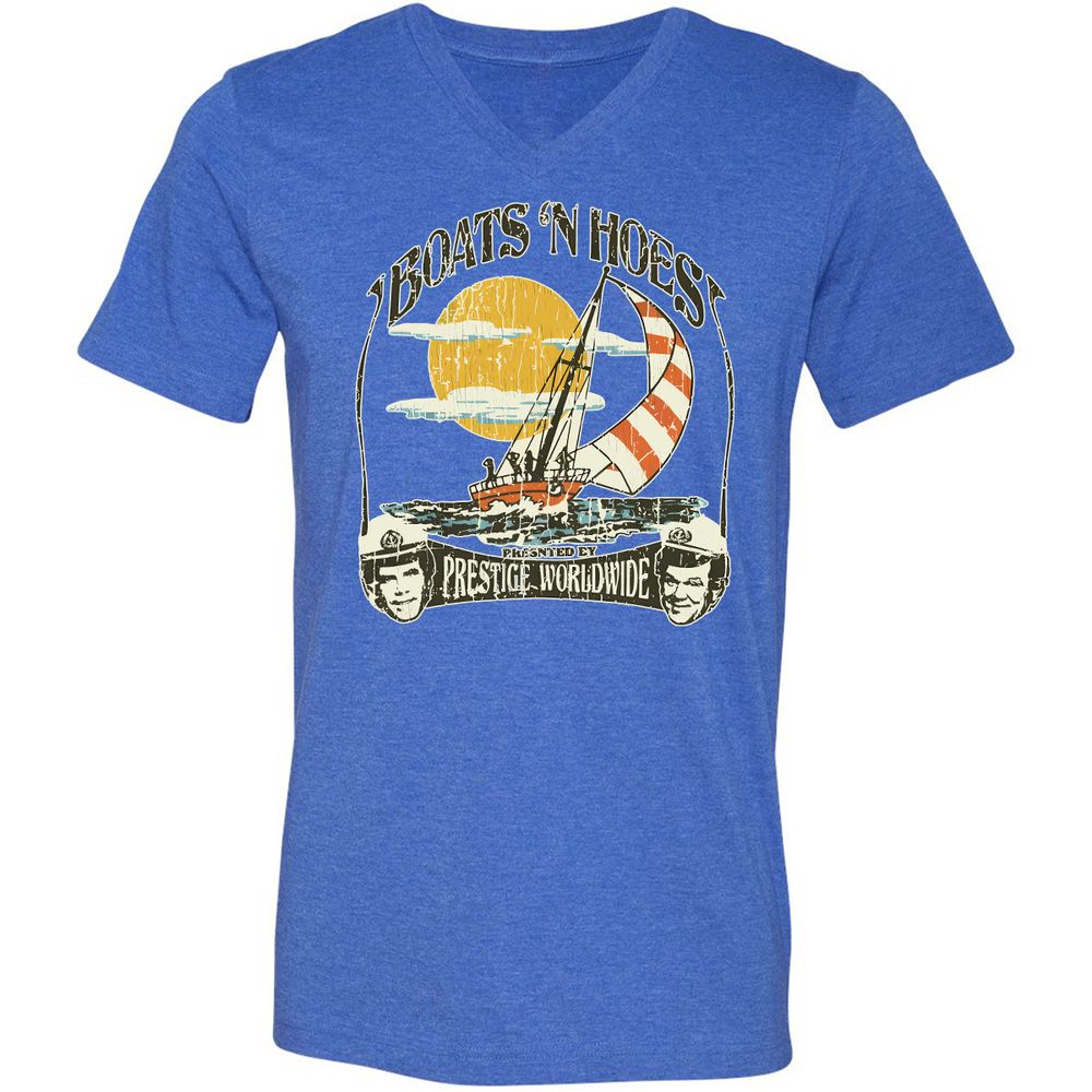 Unisex V-Neck T-Shirt - RFUMPZU4 - Heather True Royal - 14