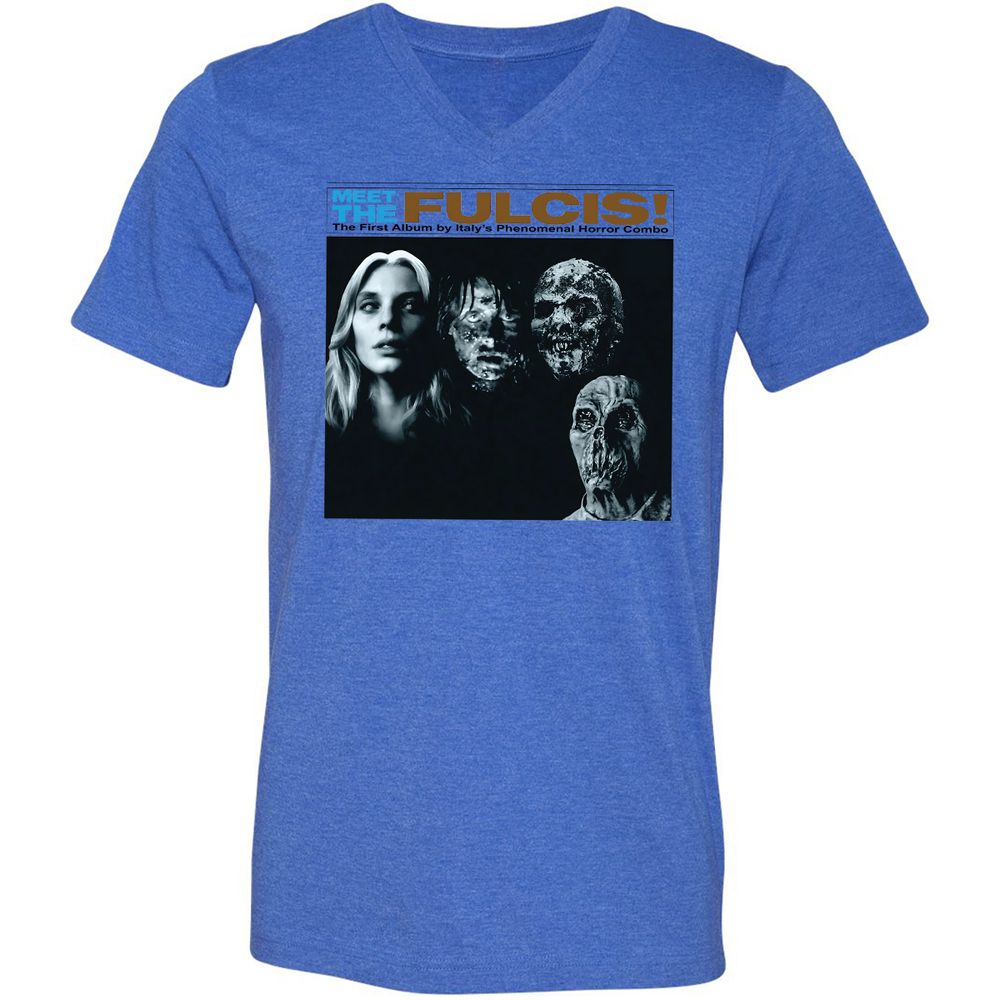 Unisex V-Neck T-Shirt - J26RGWF9 - Heather True Royal - 14