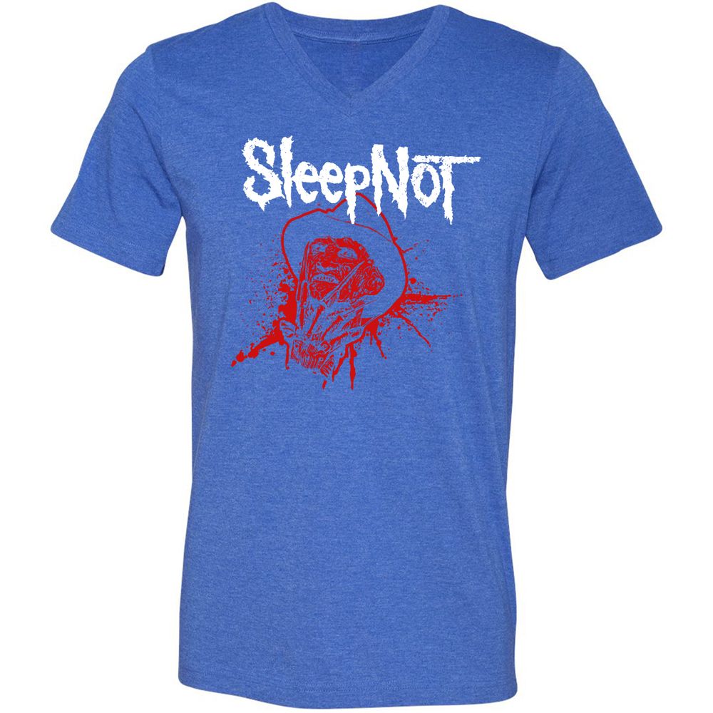 Unisex V-Neck T-Shirt - GKQ3V8GG - Heather True Royal - 14