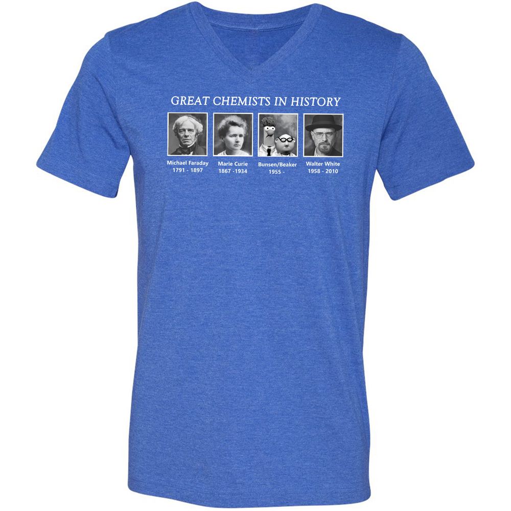 Unisex V-Neck T-Shirt - AY17SS1W - Heather True Royal - 14