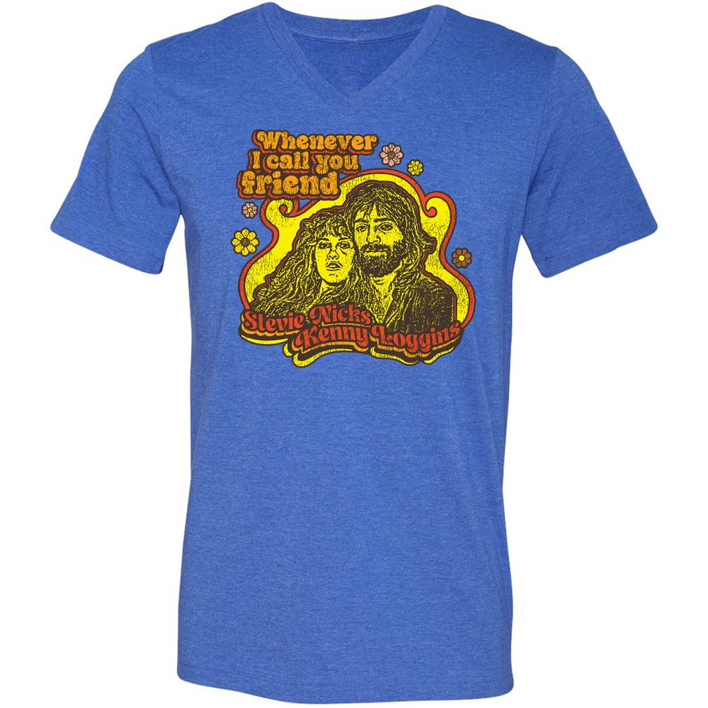 Unisex V-Neck T-Shirt - N75G6HJA - Heather True Royal - 14