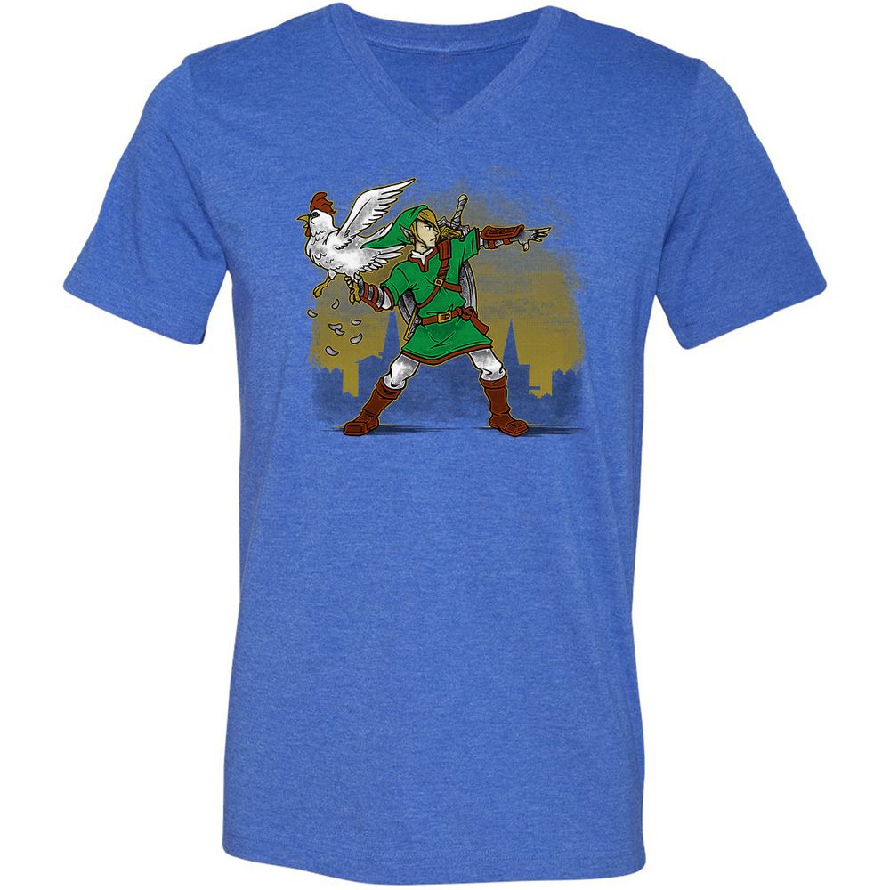 Unisex V-Neck T-Shirt - 22X2TYXZ - Heather True Royal - 14