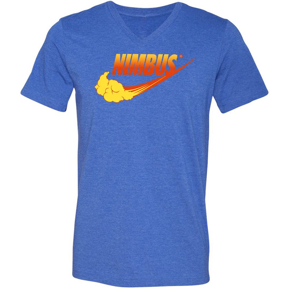 Unisex V-Neck T-Shirt - RR7Q7WHP - Heather True Royal - 14