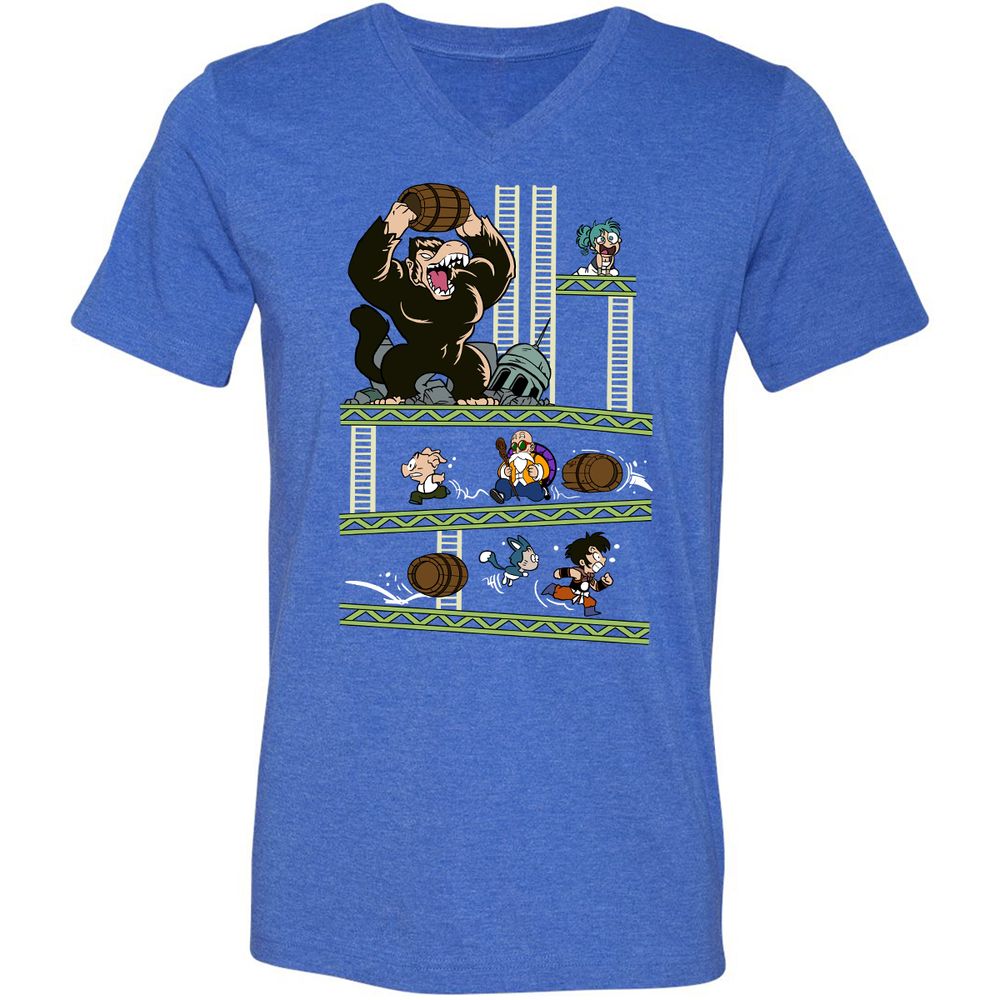 Unisex V-Neck T-Shirt - Z6EZC731 - Heather True Royal - 14