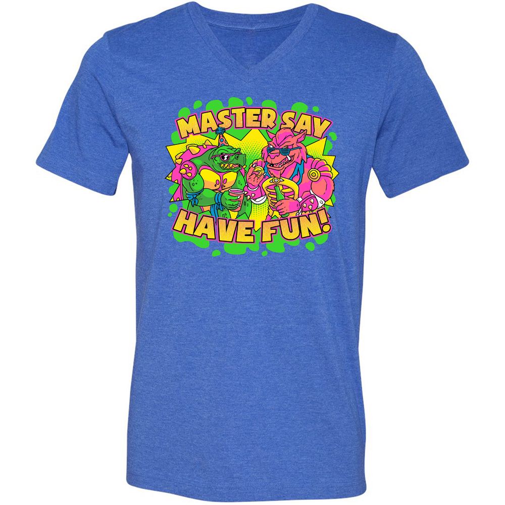 Unisex V-Neck T-Shirt - WFLQ25H5 - Heather True Royal - 14