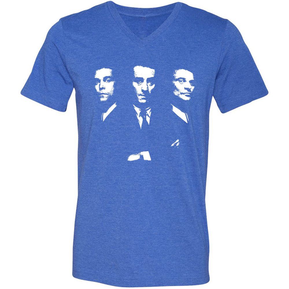 Unisex V-Neck T-Shirt - R2CABGAG - Heather True Royal - 14