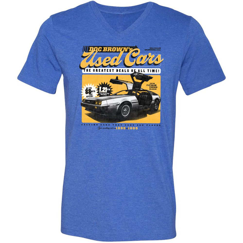 Unisex V-Neck T-Shirt - FK7WTCYD - Heather True Royal - 14