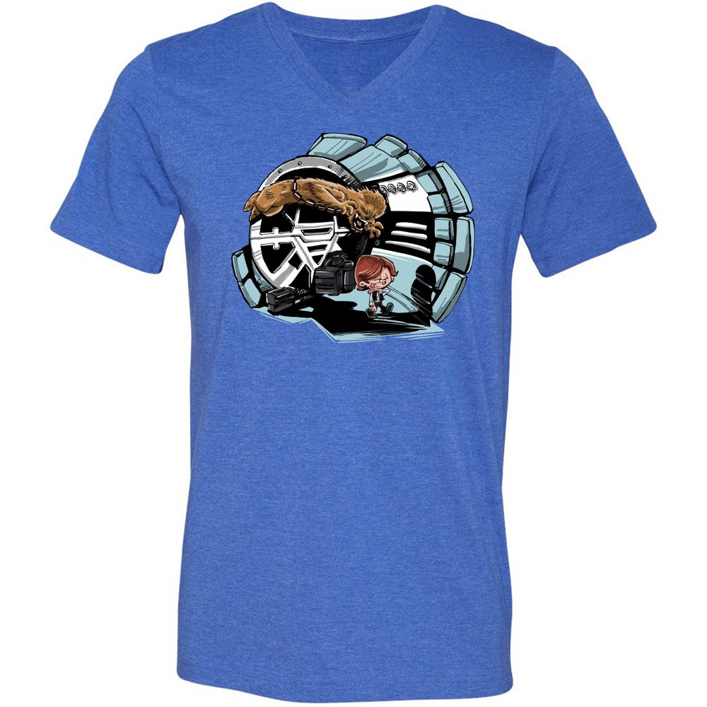 Unisex V-Neck T-Shirt - LMX1D951 - Heather True Royal - 14