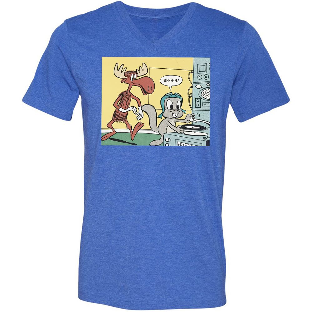 Unisex V-Neck T-Shirt - WCEEEAD6 - Heather True Royal - 14