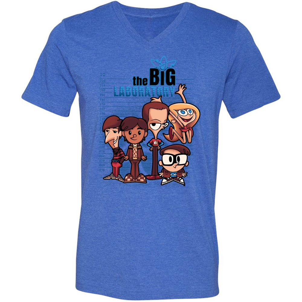 Unisex V-Neck T-Shirt - MA2MKFUB - Heather True Royal - 14