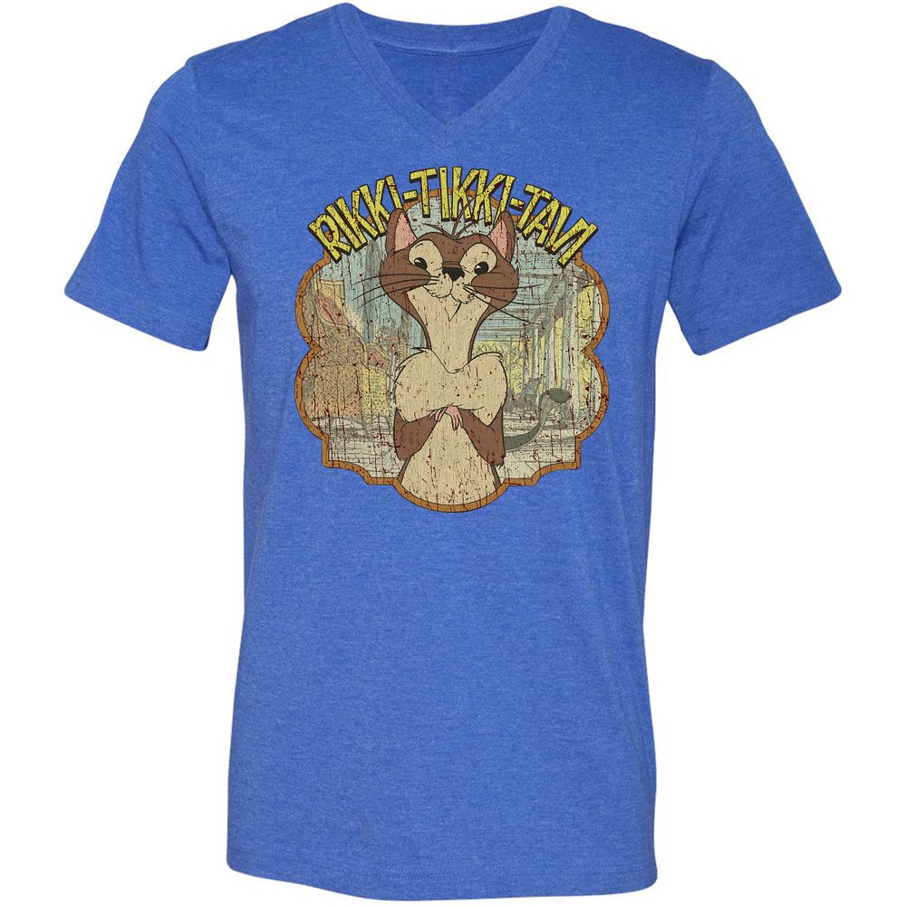 Unisex V-Neck T-Shirt - XW1WCGEK - Heather True Royal - 14