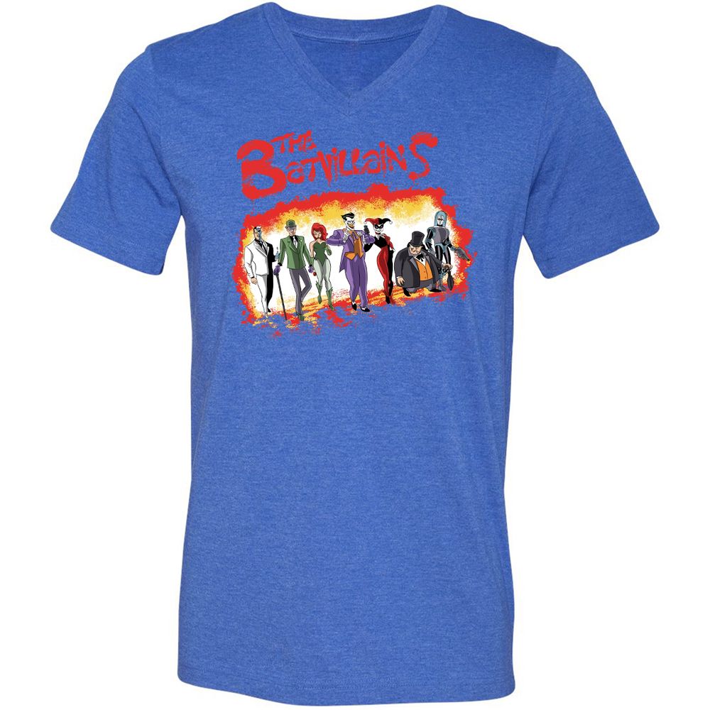 Unisex V-Neck T-Shirt - 447U6RXJ - Heather True Royal - 14