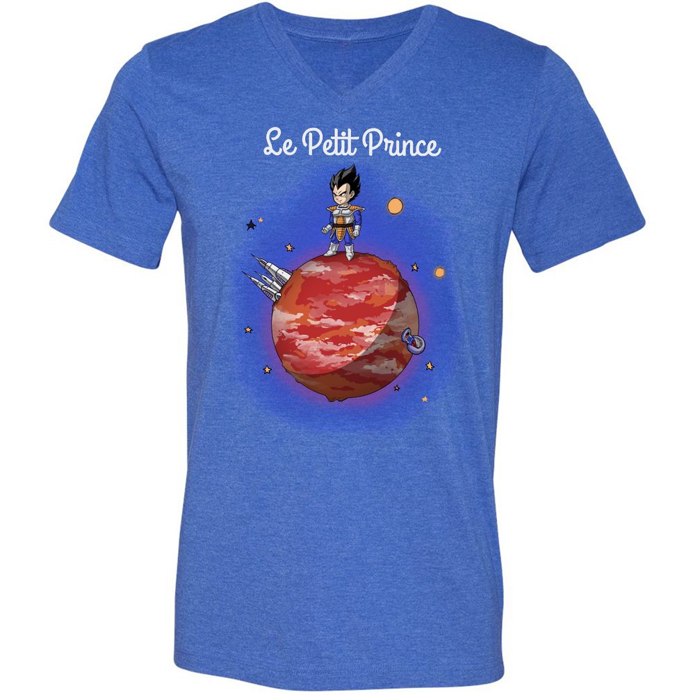 Unisex V-Neck T-Shirt - RBPQYT1S - Heather True Royal - 14