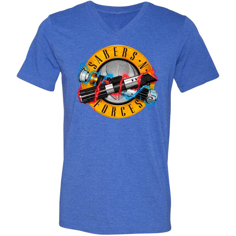 Unisex V-Neck T-Shirt - H4A2SGN2 - Heather True Royal - 14