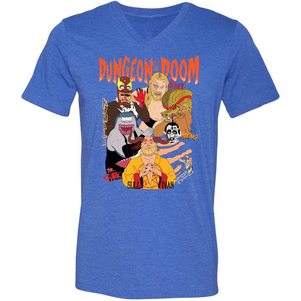 Unisex V-Neck T-Shirt - 2VNA2UQ6 - Heather True Royal - 14