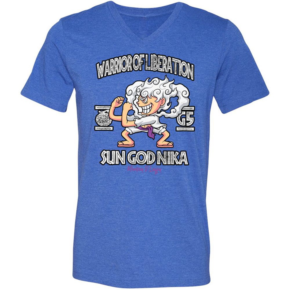 Unisex V-Neck T-Shirt - VB98SZTS - Heather True Royal - 14