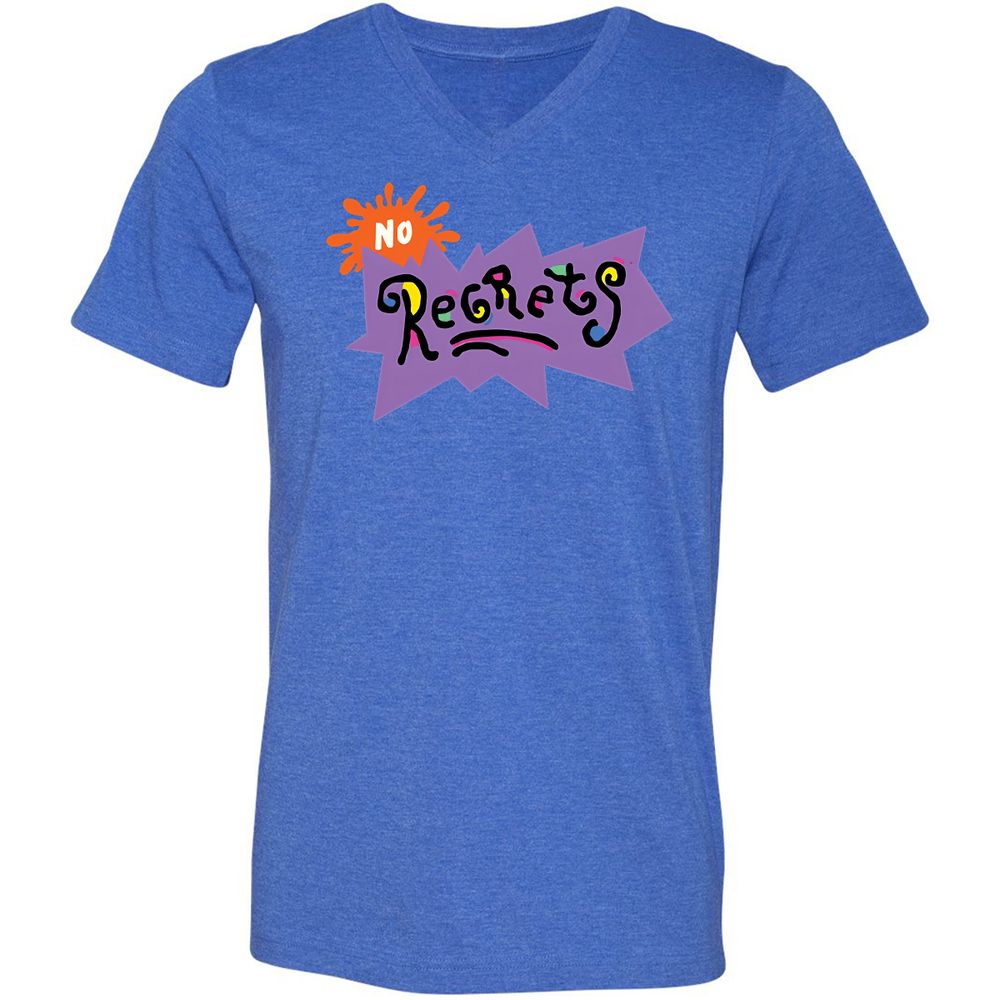Unisex V-Neck T-Shirt - PDD5KLXM - Heather True Royal - 14