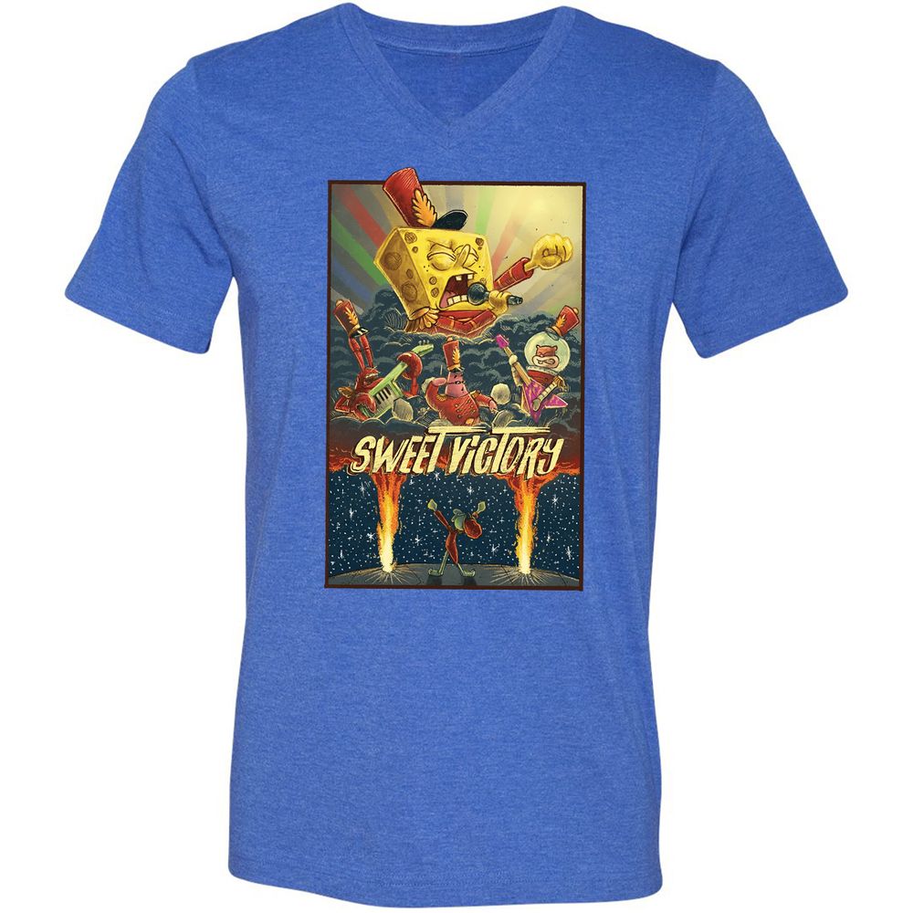 Unisex V-Neck T-Shirt - 7EN55EWS - Heather True Royal - 14