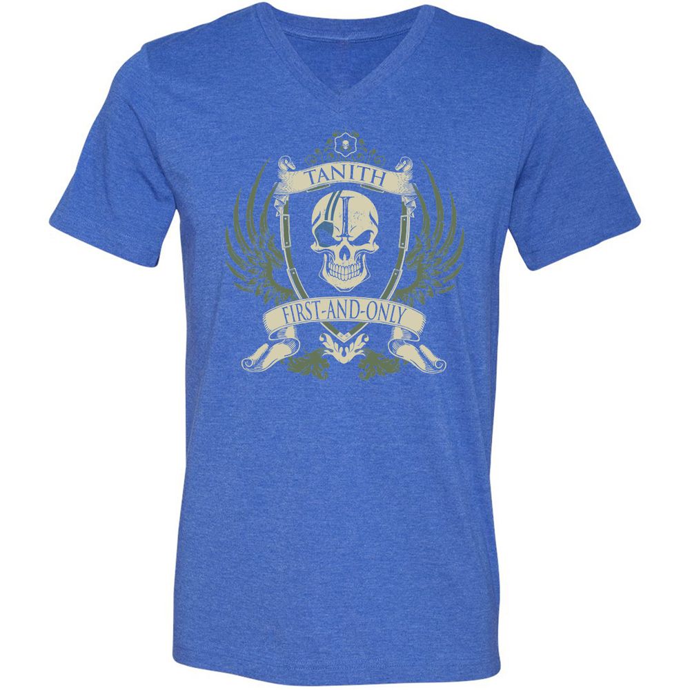 Unisex V-Neck T-Shirt - TB9X2YL2 - Heather True Royal - 14