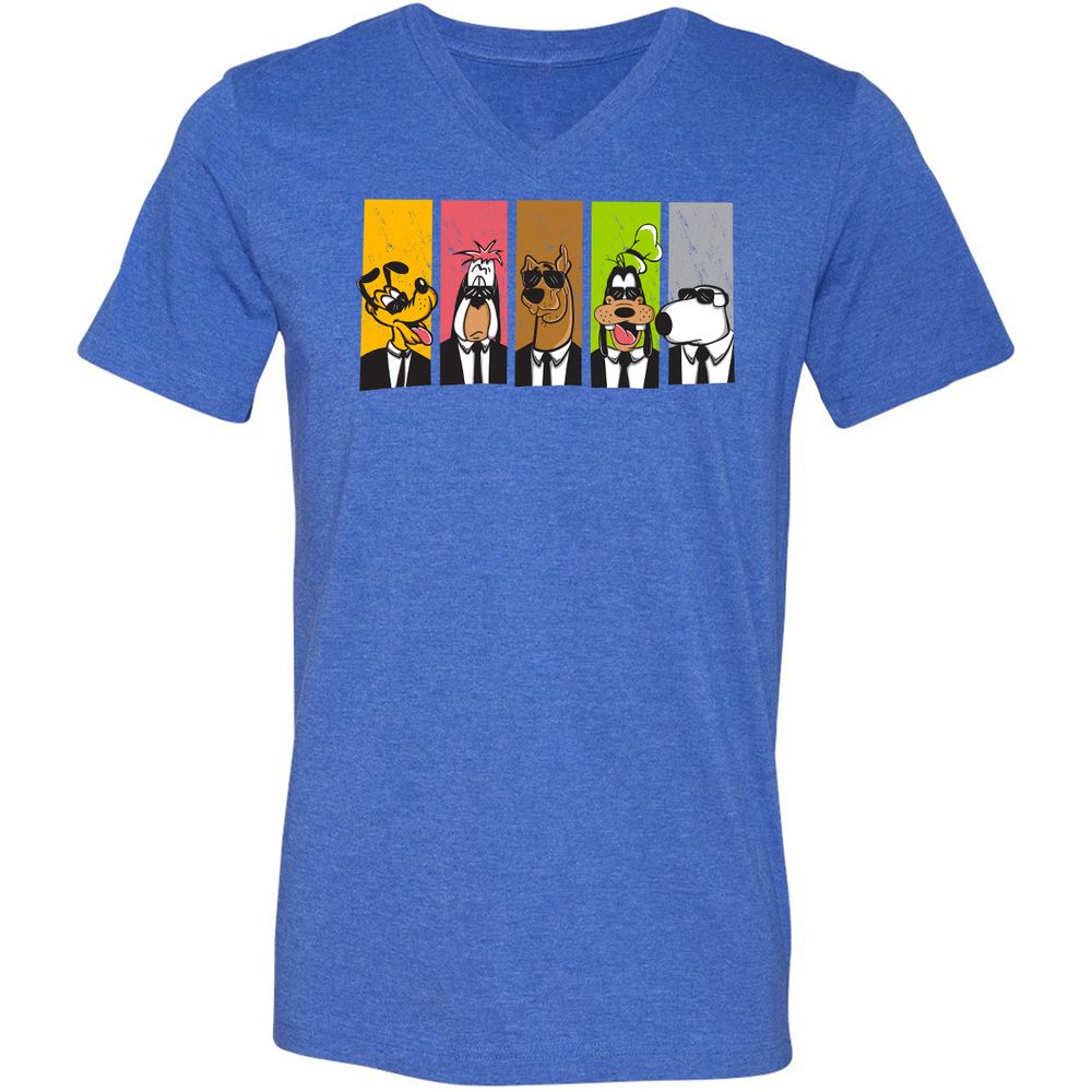 Unisex V-Neck T-Shirt - WE5EXC8M - Heather True Royal - 14