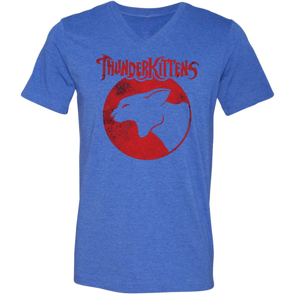 Unisex V-Neck T-Shirt - SSP8D438 - Heather True Royal - 14