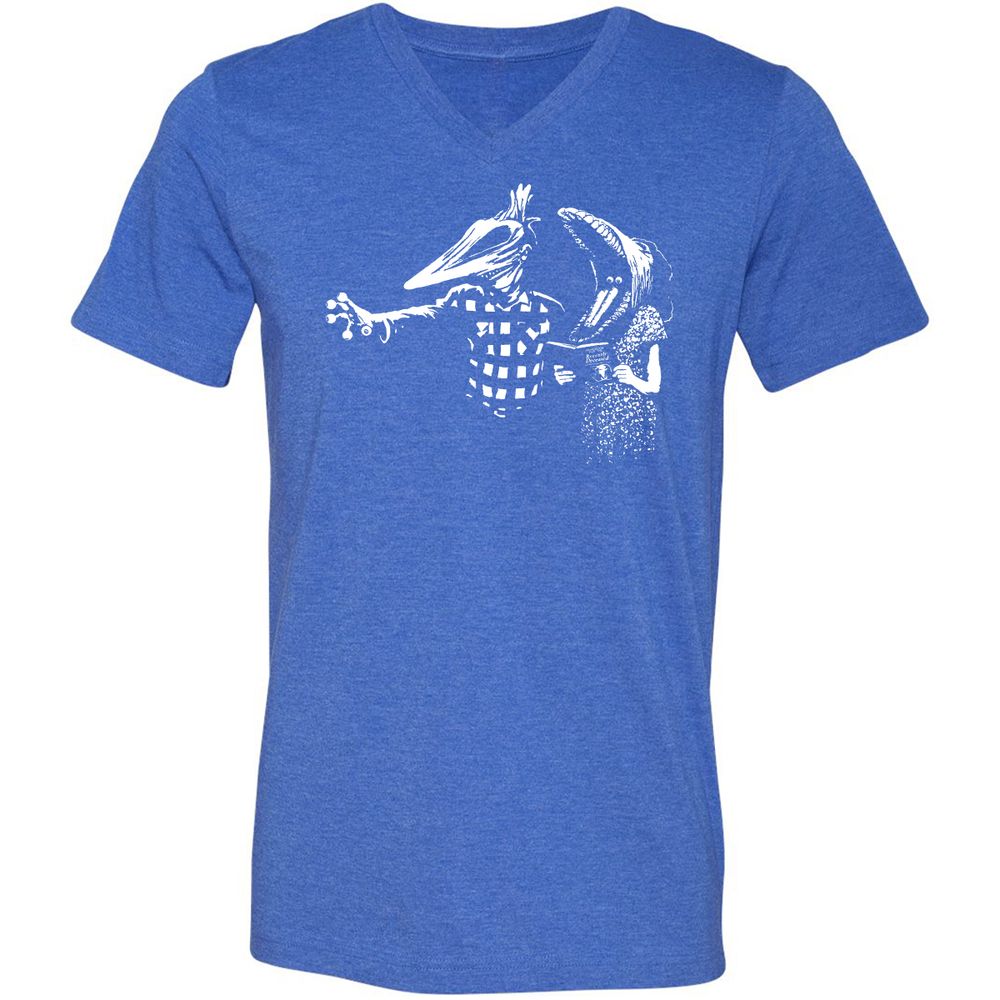 Unisex V-Neck T-Shirt - SG2VW966 - Heather True Royal - 14