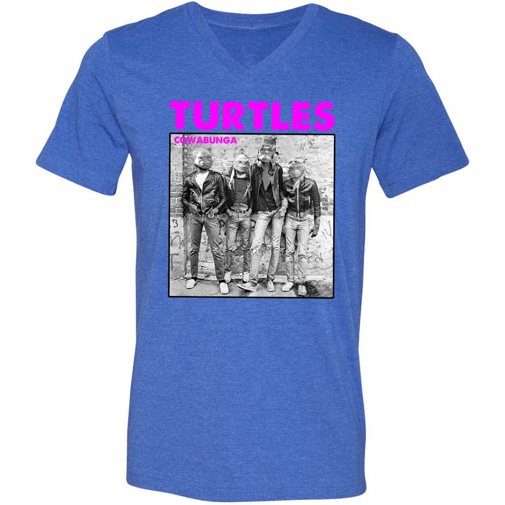 Unisex V-Neck T-Shirt - AZWV2G3V - Heather True Royal - 14